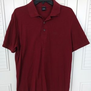 Hugo Boss Men's Maroon Polo Shirt